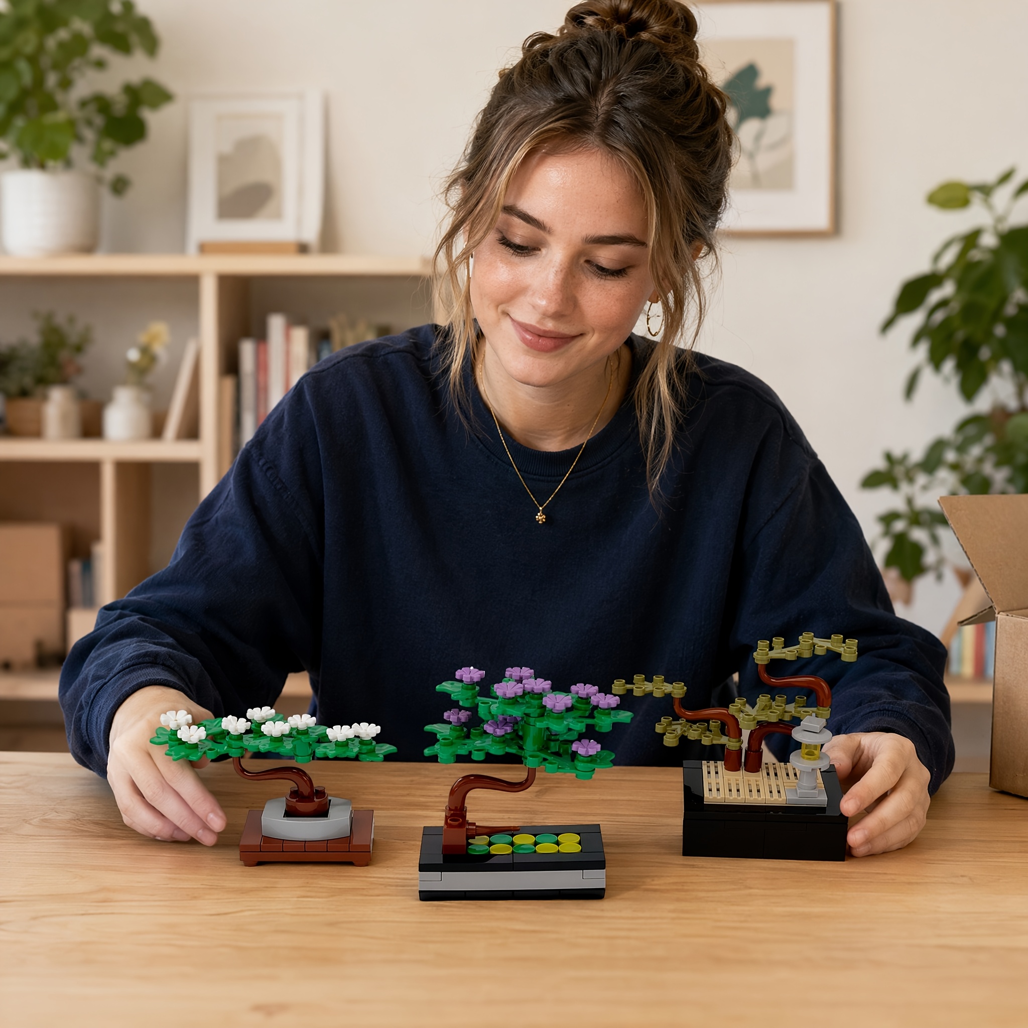 Small Potted Plants Building Blocks Toys, Gardening Decor